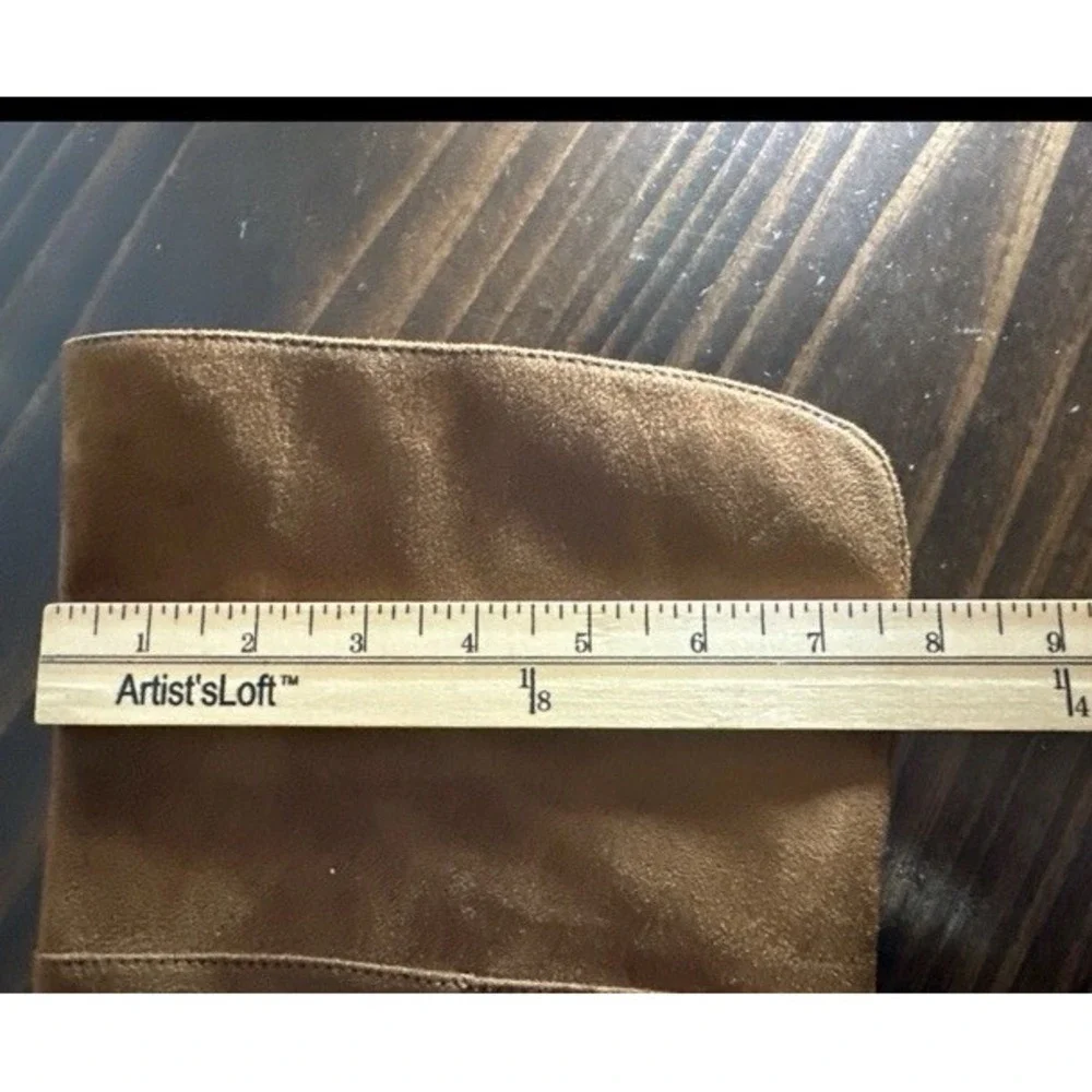 J.Crew Over the Knee Boots Rich Walnut Faux Microsuede Chocolate Brown Women's 7